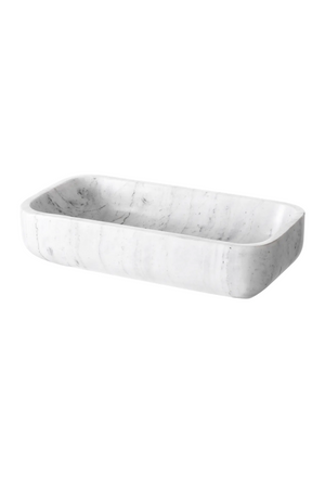 Elongated White Marble Bowl | Eichholtz Vioujard | Oroa.com