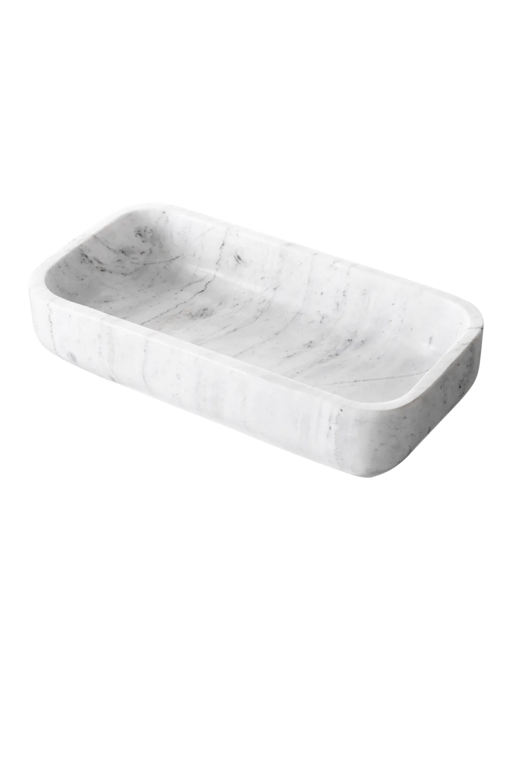 Elongated White Marble Bowl | Eichholtz Vioujard | Oroa.com
