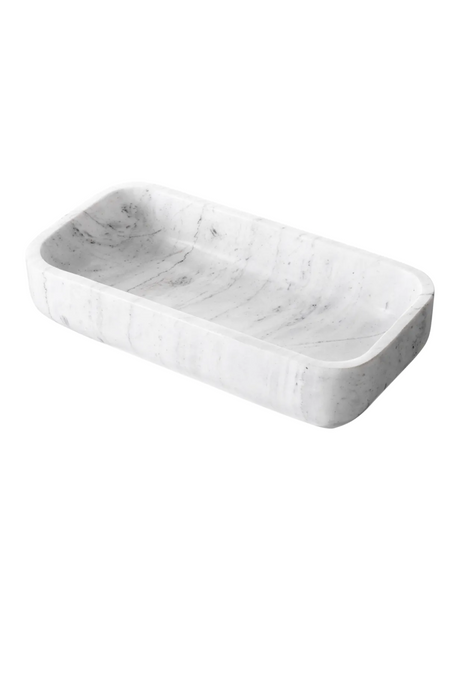 Elongated White Marble Bowl | Eichholtz Vioujard | Oroa.com