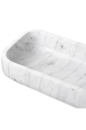 Elongated White Marble Bowl | Eichholtz Vioujard | Oroa.com