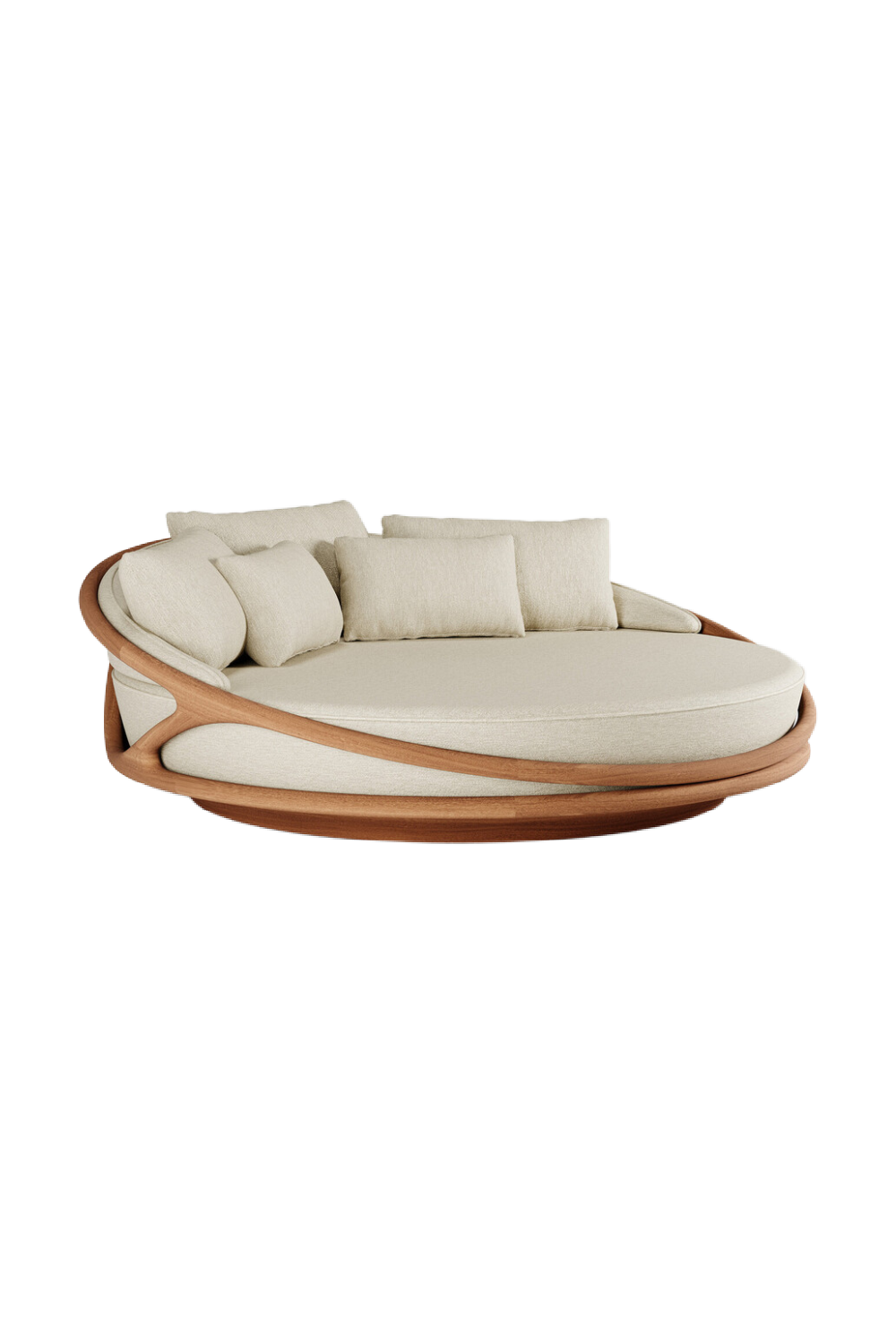 Round Teak Outdoor Daybed | Morpho By Tomorrowland Solis | Oroa.com