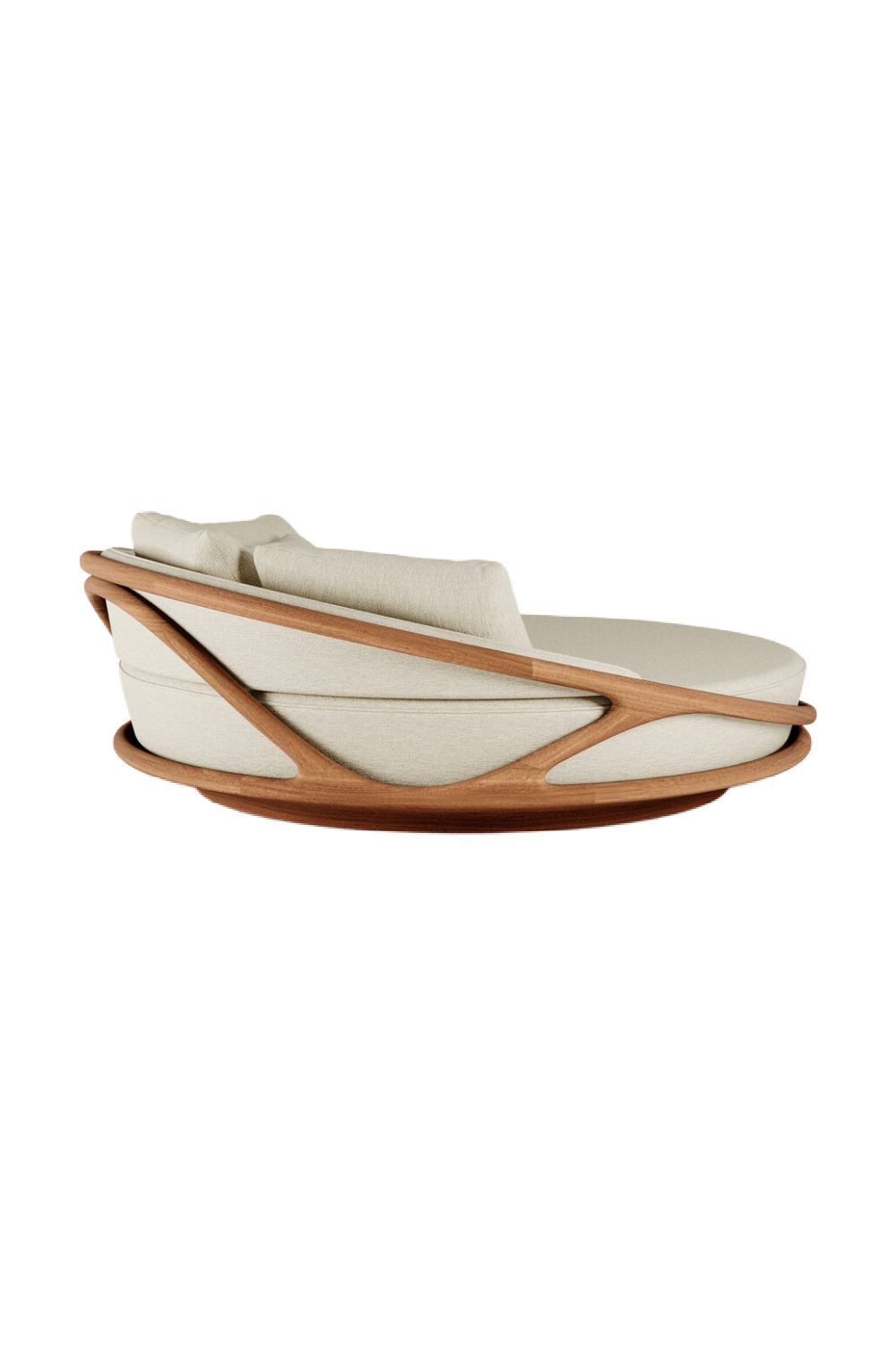 Round Teak Outdoor Daybed | Morpho By Tomorrowland Solis | Oroa.com