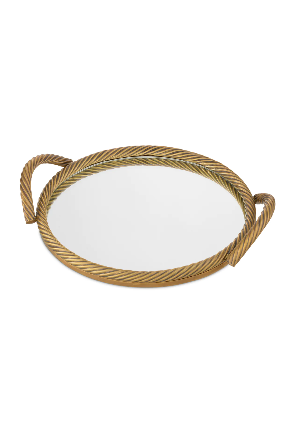 Vintage Brass Round Tray | Eichholtz Salvi | Oroa.com