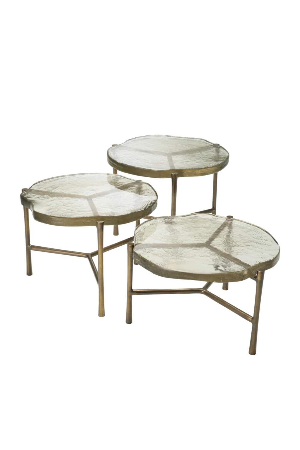 Frosted Glass Coffee Table Set (3) | Eichholtz Baldovini | Oroa.com