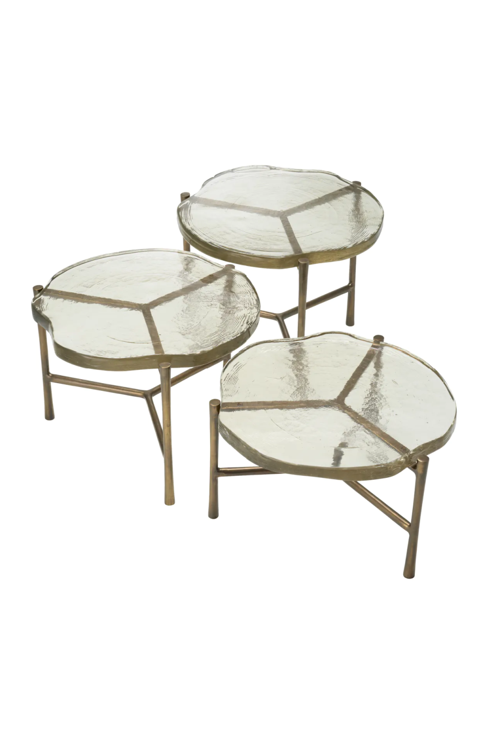 Frosted Glass Coffee Table Set (3) | Eichholtz Baldovini | Oroa.com