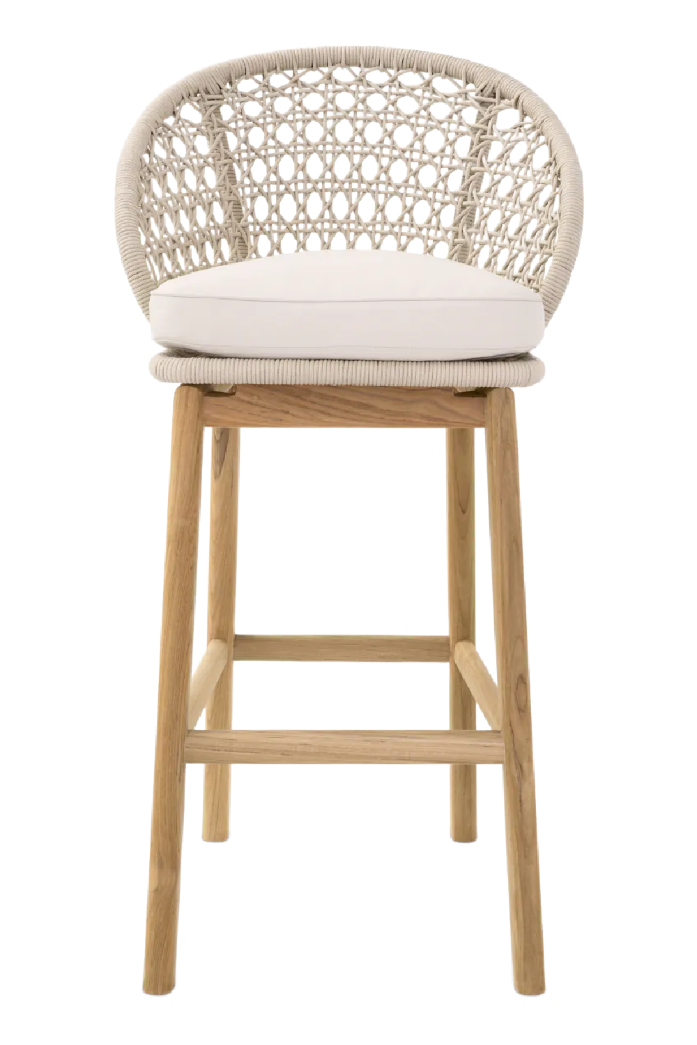 Cream Weave Outdoor Bar Stool | Eichholtz Trinity | Oroa.com