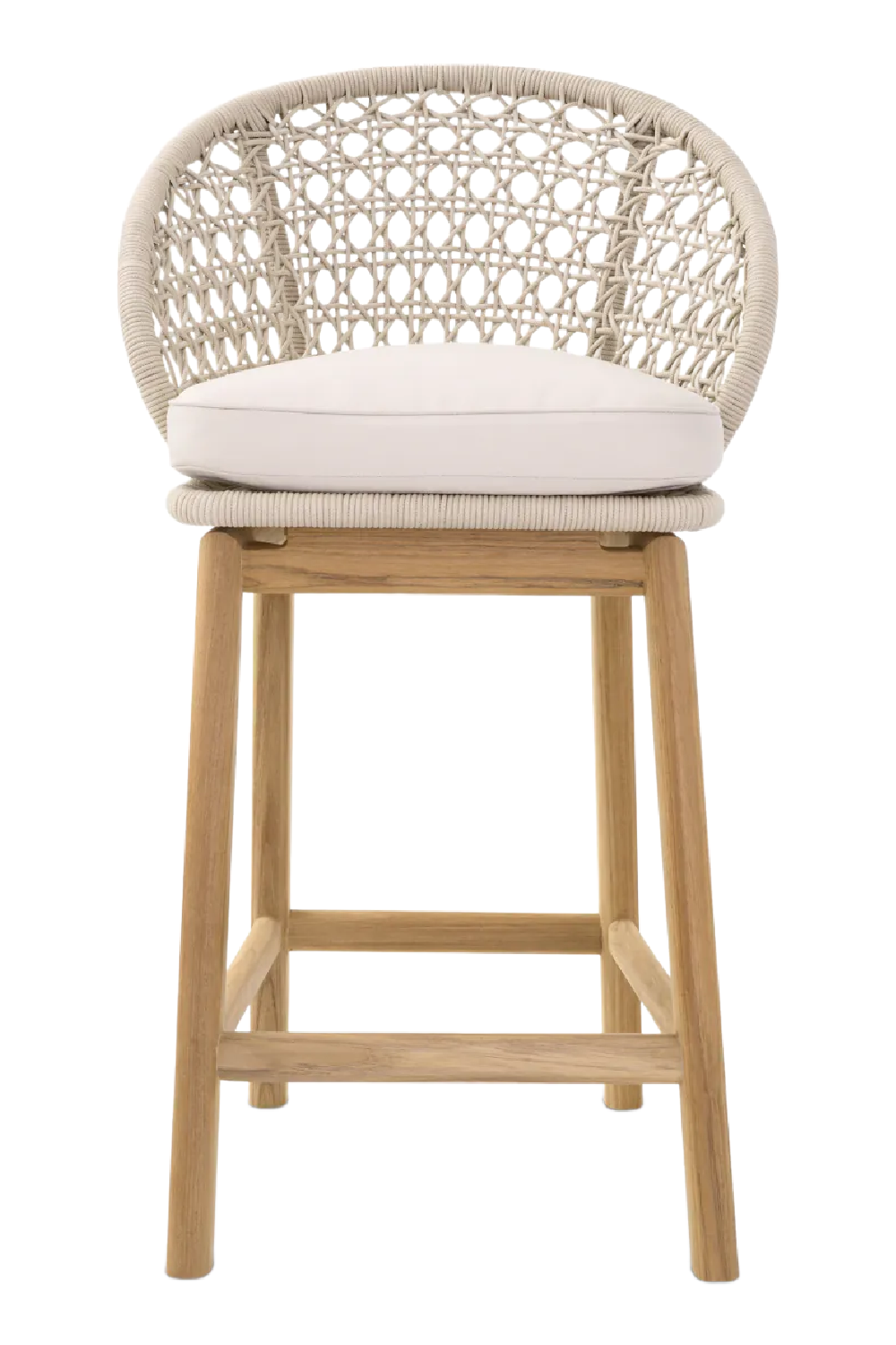 Cream Weave Outdoor Counter Stool | Eichholtz Trinity | Oroa.com