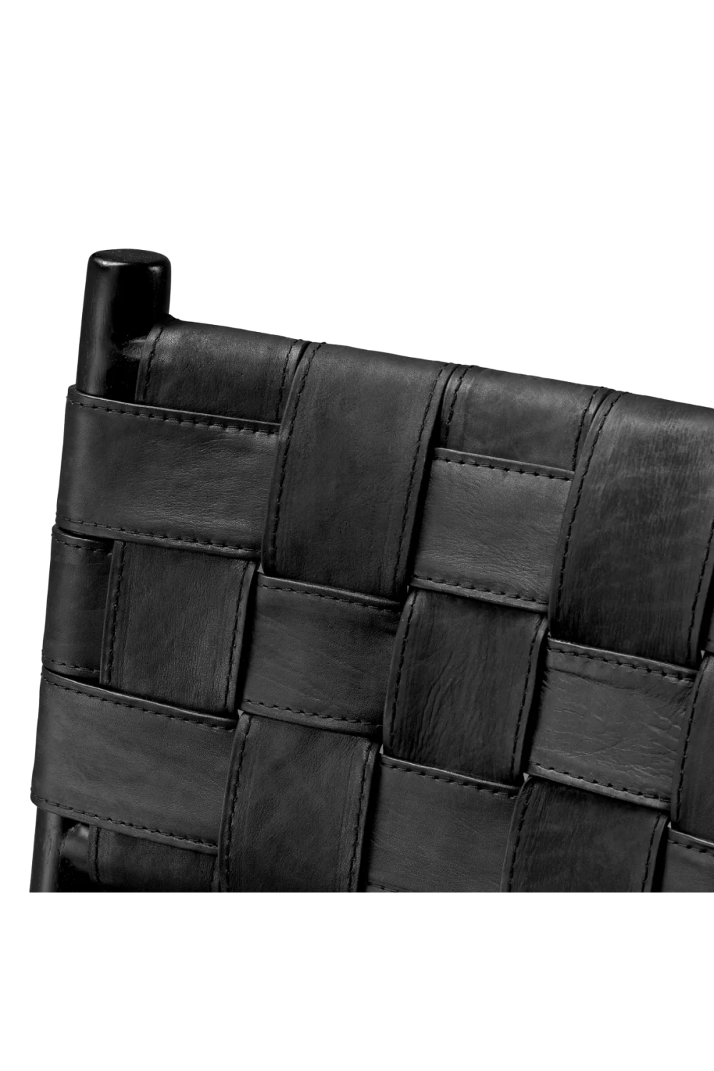 Woven Black Leather Dining Chair | Eichholtz Tiberio | Oroa.com