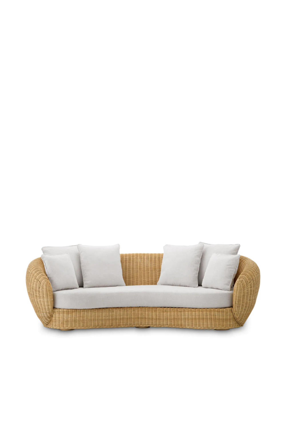 Curved Natural Rattan Sofa | Eichholtz Rafael | Oroatrade.com