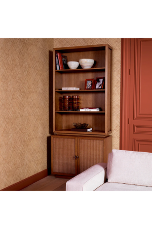 Rattan Door Oak Cabinet | Eichholtz Borchard | Oroa.com