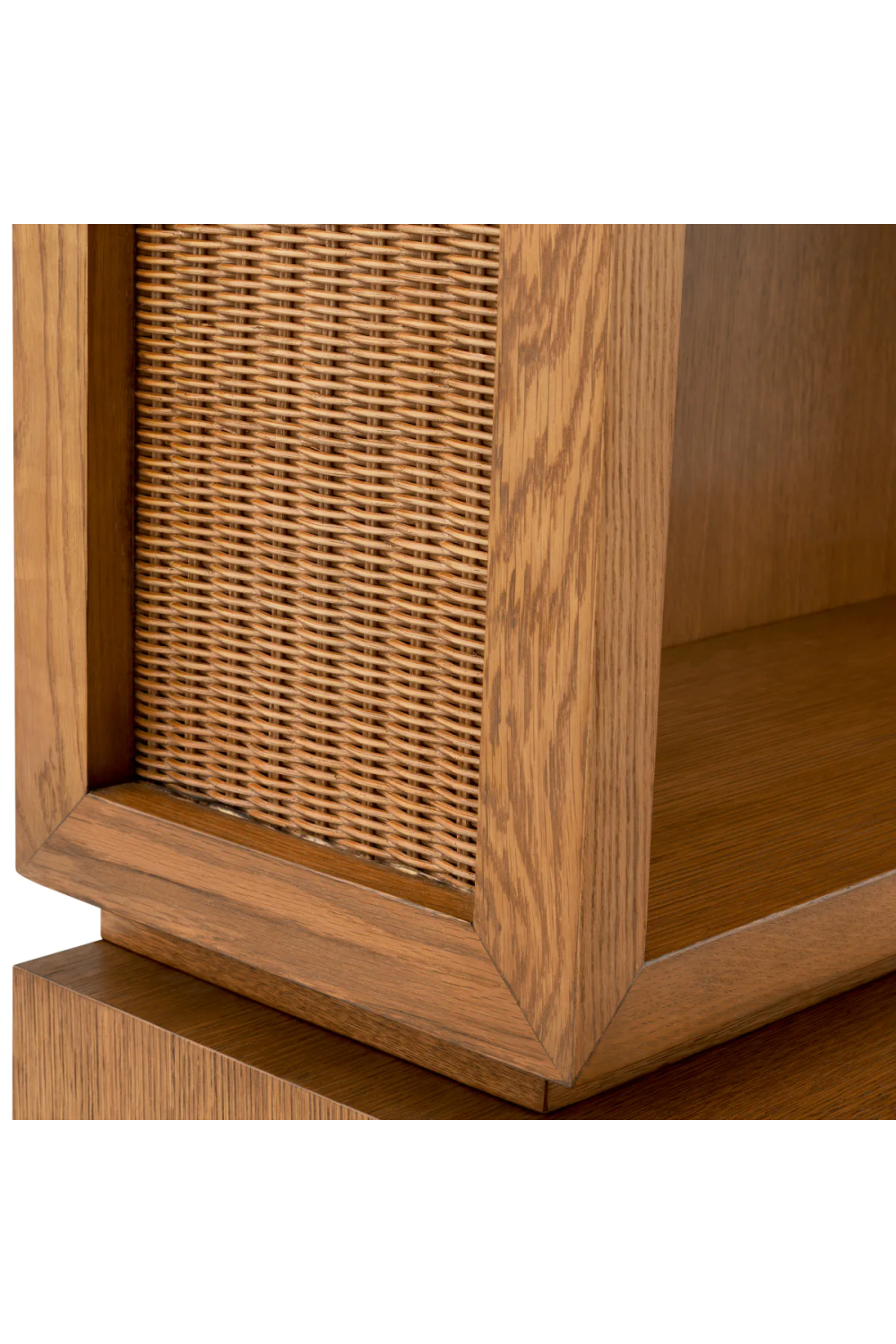 Rattan Door Oak Cabinet | Eichholtz Borchard | Oroa.com