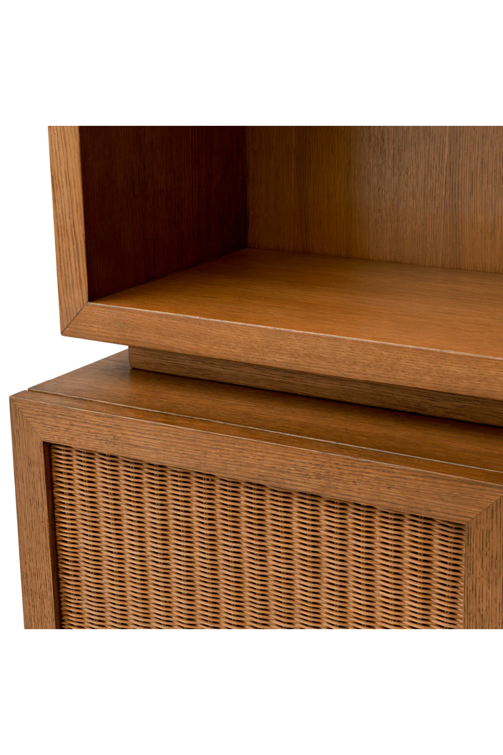 Rattan Door Oak Cabinet | Eichholtz Borchard | Oroa.com