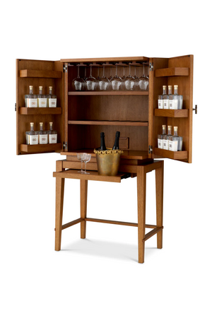 Caramel Oak 2-Door Bar Cabinet | Eichholtz Borchard | Oroa.com