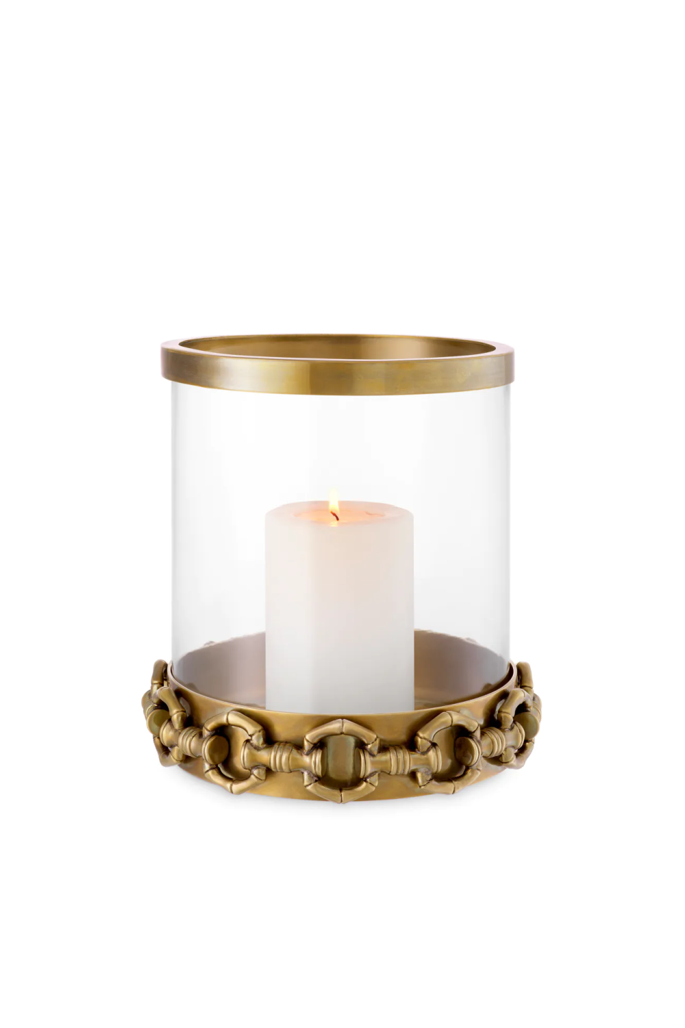 Vintage Brass Hurricane Candle Holder | Eichholtz Clementine | Oroa.com