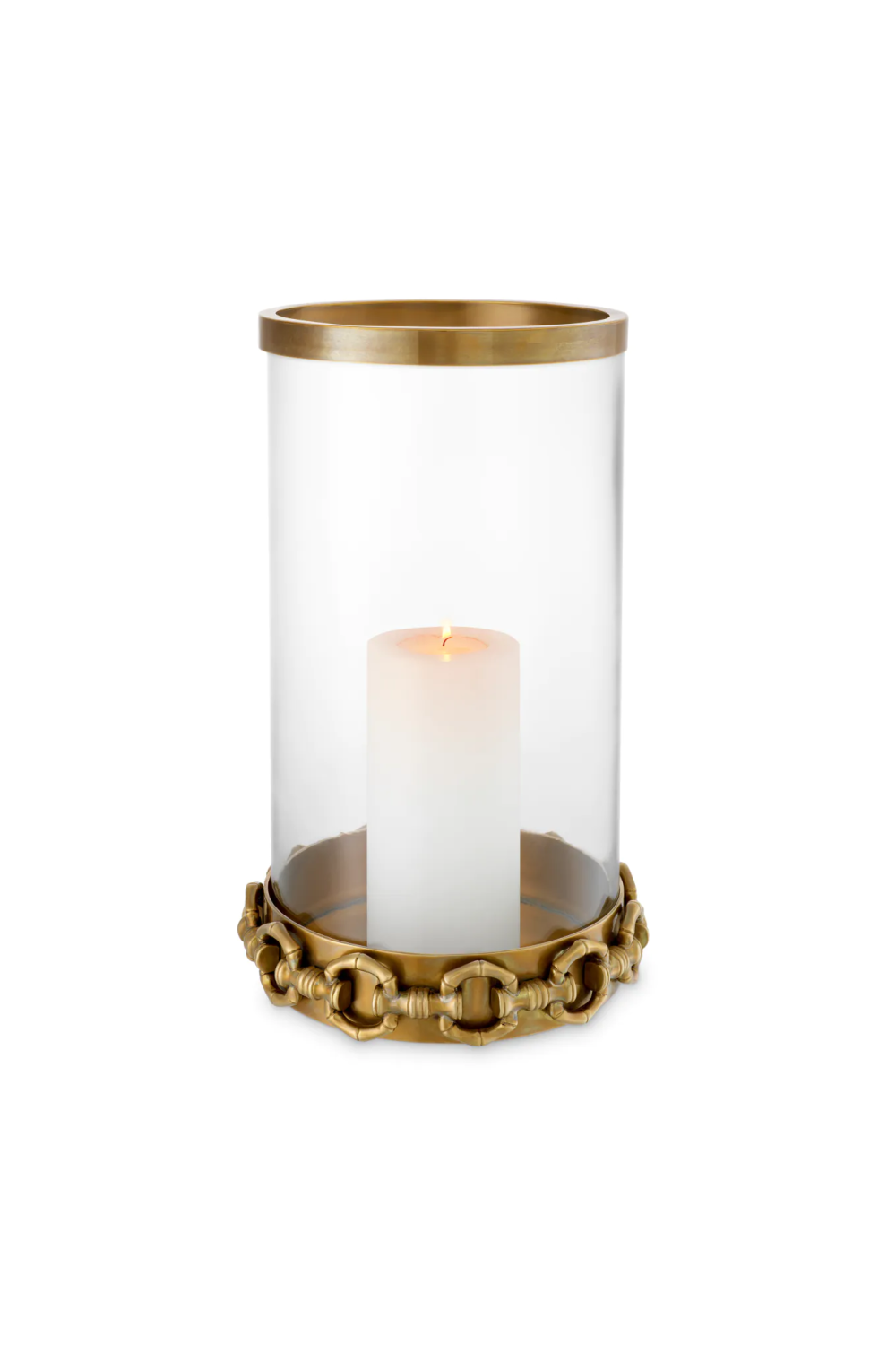 Vintage Brass Hurricane Candle Holder | Eichholtz Clementine | Oroa.com