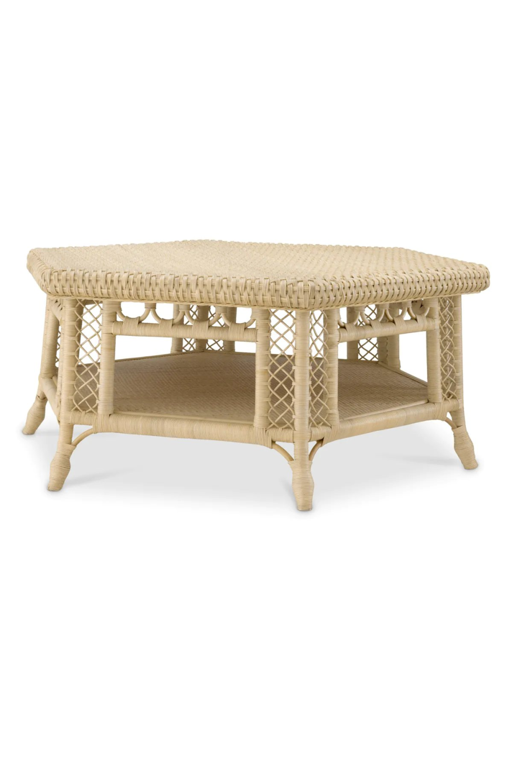 Hexagonal Rattan Coffee Table | Eichholtz Saba | Oroa.com