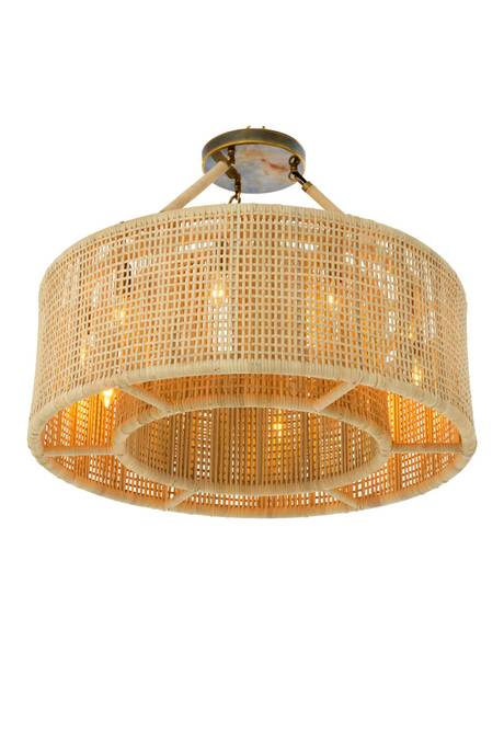 Woven Rattan Round Chandelier | Eichholtz Bernardi | Oroa.com