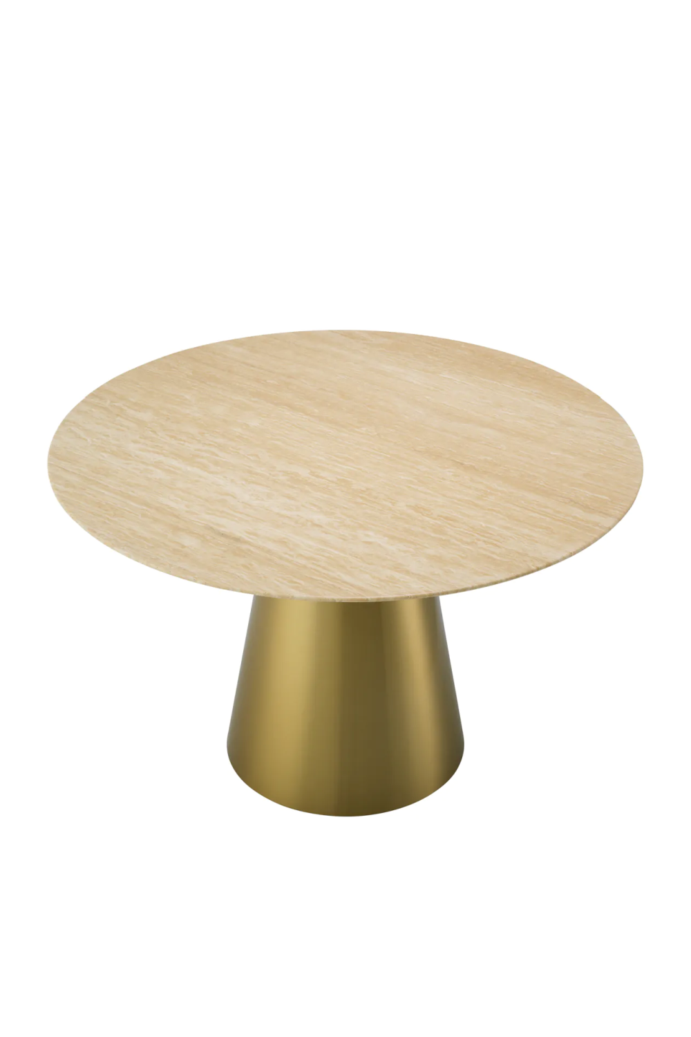 Round Travertine Pedestal Dining Table | Eichholtz Nathan | Oroa.com