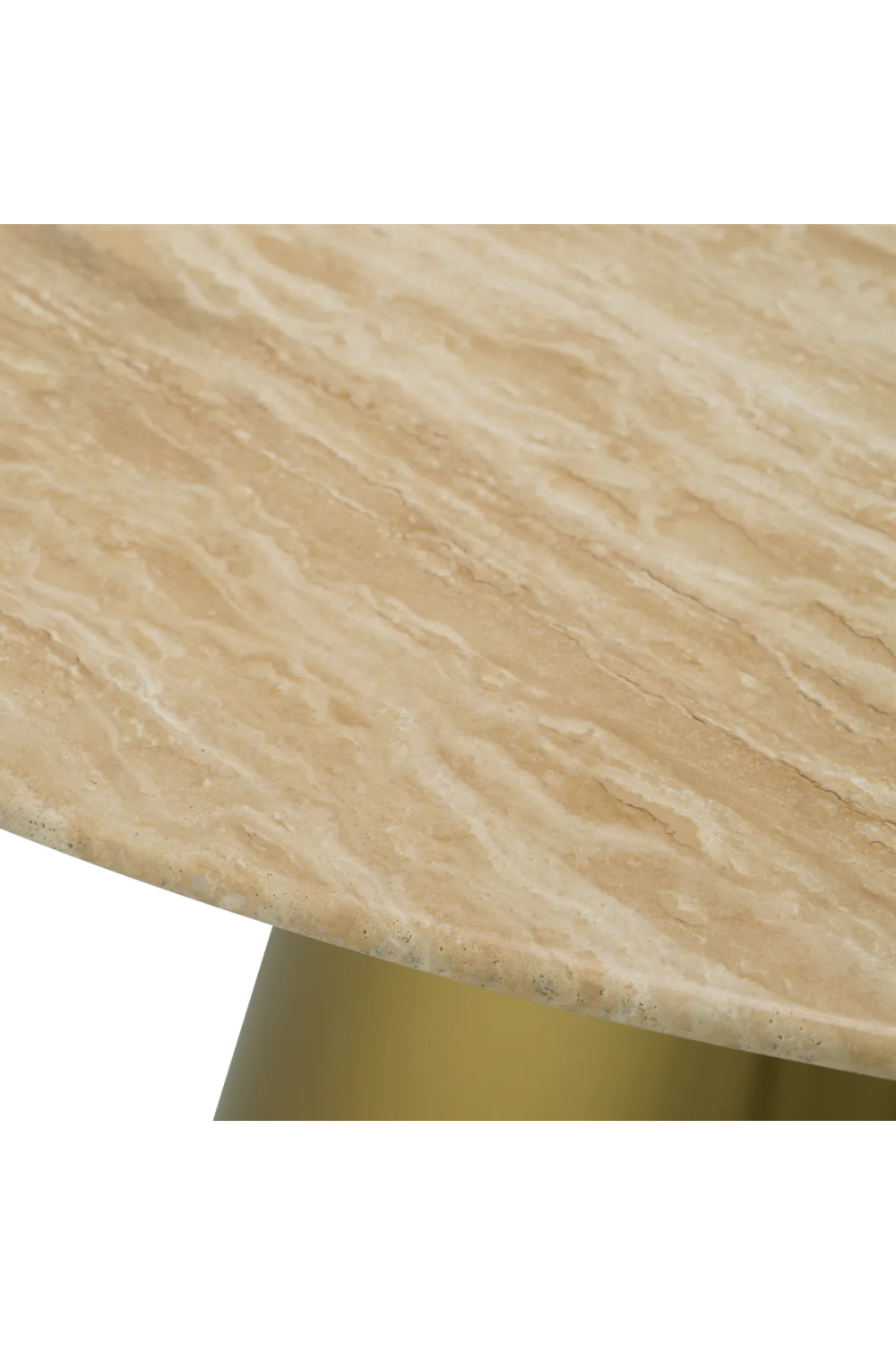 Round Travertine Pedestal Dining Table | Eichholtz Nathan | Oroa.com