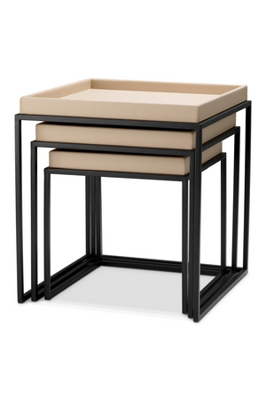 Leather Tray Top Side Tables (3) | Eichholtz Léonard | Oroa.com