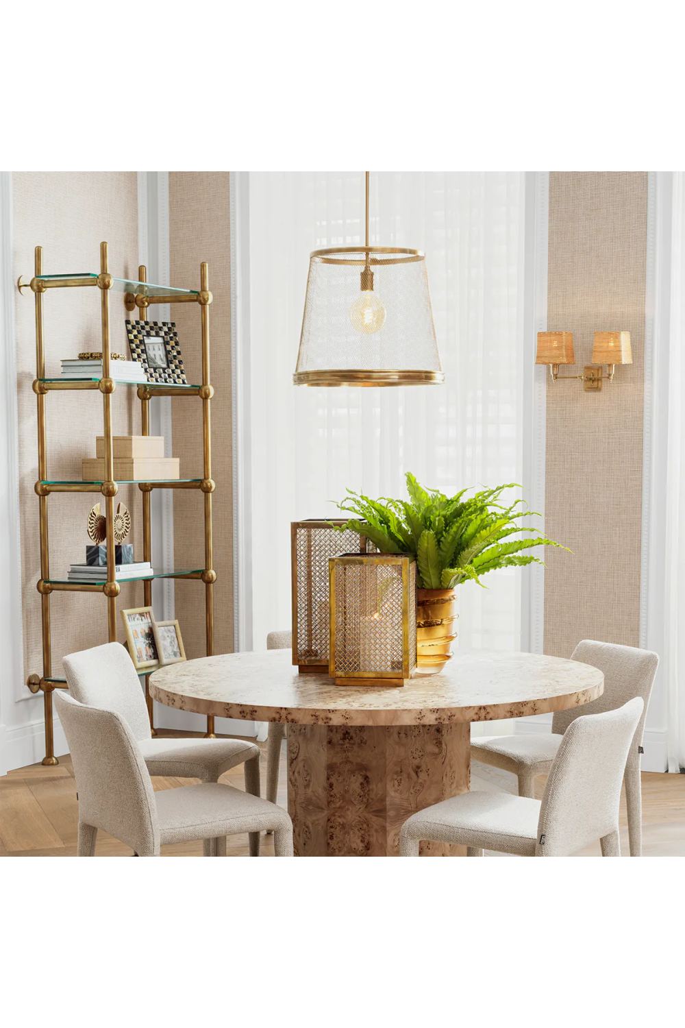 Vintage Brass Mesh Pendant Light | Eichholtz Colindale | Oroa.com