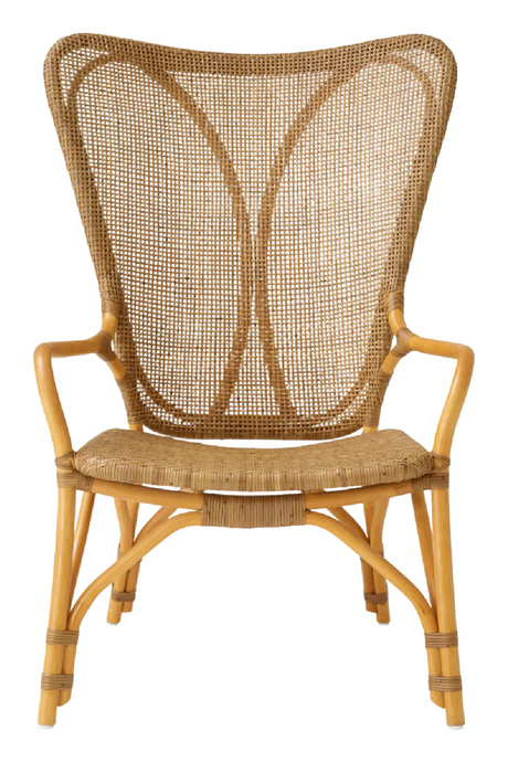 High-Back Rattan Lounge Chair | Eichholtz Colony | Oroa.com