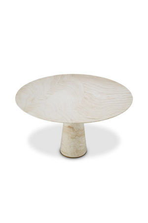 Travertine Pedestal Dining Table | Eichholtz Genova | Oroa.com