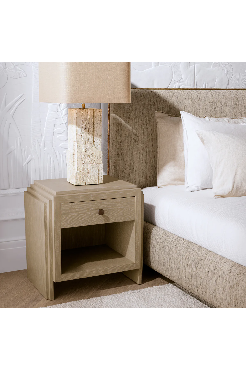 1-Drawer Oak Nightstand | Eichholtz ArtDeco | Oroa.com