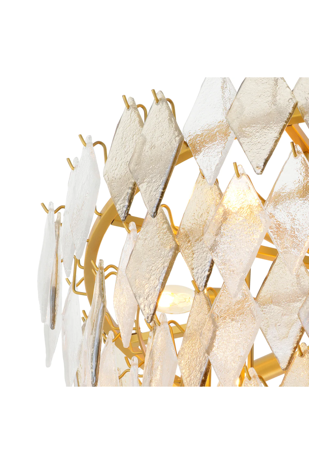 Sugared Glass Chandelier | Eichholtz Rhombus | Oroa.com