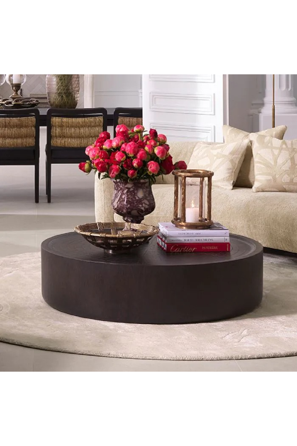 Dark Brown Round Coffee Table | Eichholtz Chambord | Oroa.com