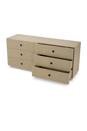 Ribbed Wood 6-Drawer Chest | Eichholtz Dimitrios | Oroa.com