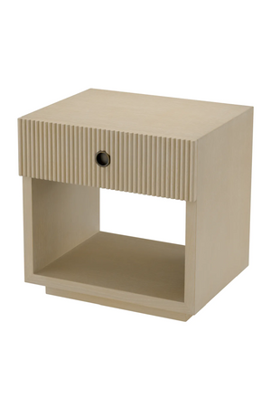 Ribbed Wood 1-Drawer Nightstand | Eichholtz Dimitrios | Oroa.com