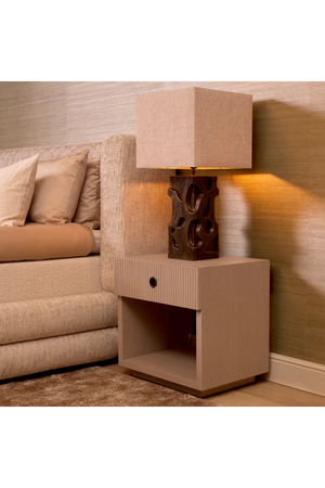 Ribbed Wood 1-Drawer Nightstand | Eichholtz Dimitrios | Oroa.com