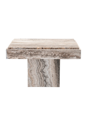 Silver Travertine Rectangular Side Table | Eichholtz Sartoria | Oroa.com