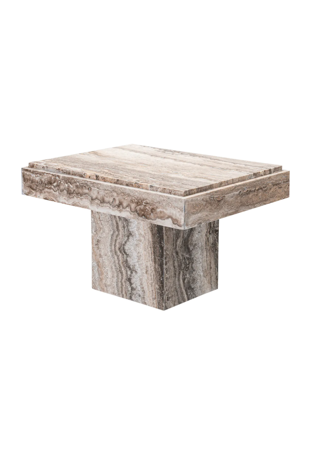 Silver Travertine Rectangular Side Table | Eichholtz Sartoria | Oroa.com