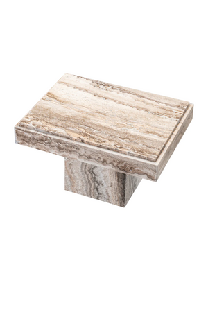 Silver Travertine Rectangular Side Table | Eichholtz Sartoria | Oroa.com