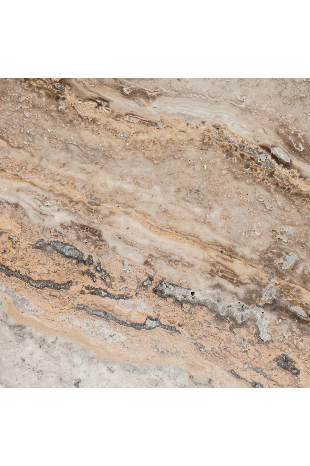 Silver Travertine Rectangular Side Table | Eichholtz Sartoria | Oroa.com