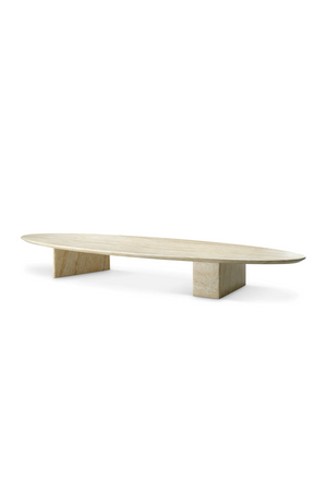 Oval Travertine Outdoor Coffee Table | Eichholtz Aurore | Oroa.com