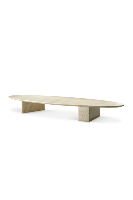 Oval Travertine Outdoor Coffee Table | Eichholtz Aurore | Oroa.com