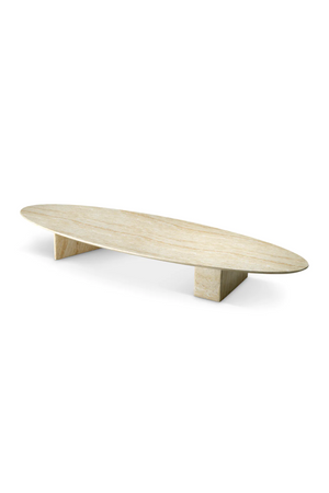 Oval Travertine Outdoor Coffee Table | Eichholtz Aurore | Oroa.com
