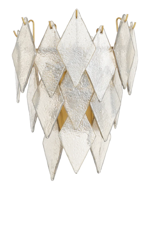Sugared Glass Cascading Wall Lamp | Eichholtz Rhombus | Oroa.com