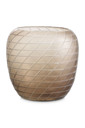 Handcut Patterned Glass Vase | Eichholtz Tarano | Oroa.com