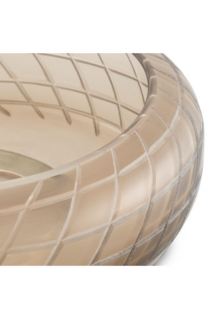 Handcut Patterned Glass Bowl | Eichholtz Tarano | Oroa.com