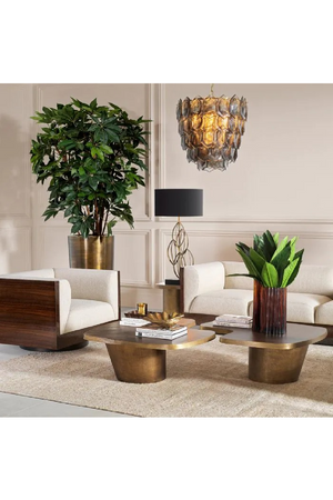 Fluted Amber Glass Vase | Eichholtz Vivente | OROA.com