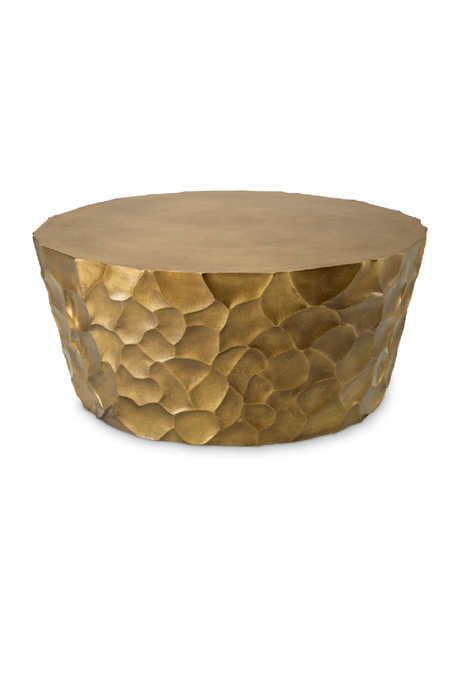 Vintage Brass Round Coffee Table | Eichholtz Fiorentino | Oroa.com