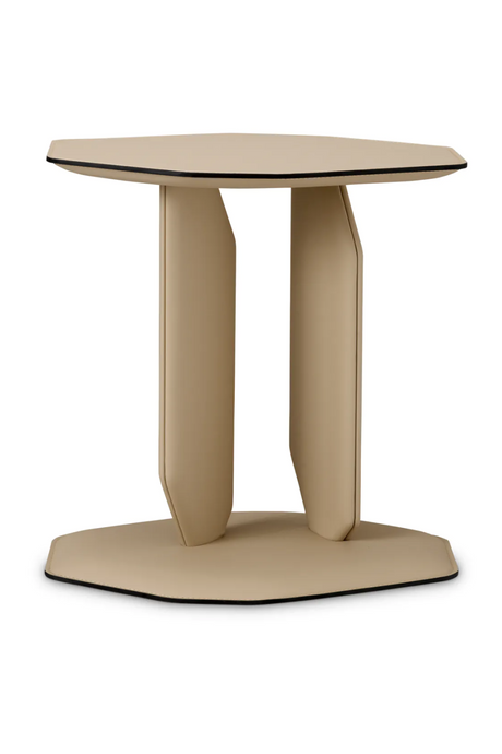 Light Brown Leather Side Table | Eichholtz Maurizio | Oroa.com