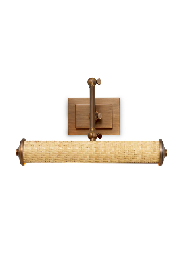 Antique Brass Rattan Wall Lamp S | Eichholtz Luca | Oroa.com