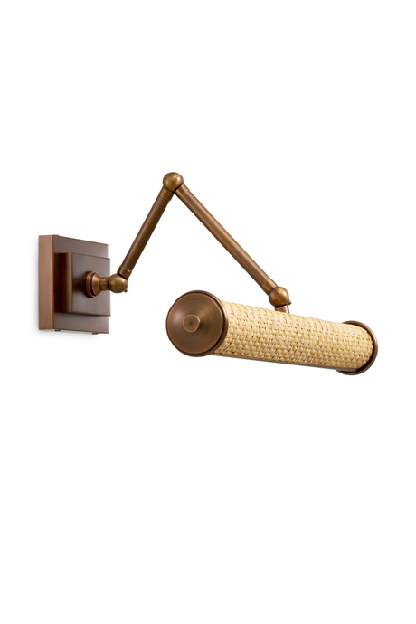 Antique Brass Rattan Wall Lamp L | Eichholtz Luca | Oroa.com
