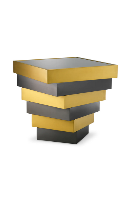 Smoked Glass Tiered Side Table | Eichholtz Zamora | Oroa.com