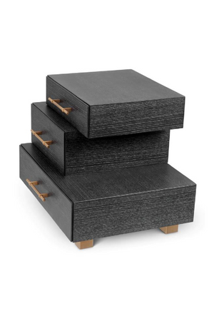 Black Oak 3-Drawer Nightstand | Eichholtz Evendale | Oroa.com